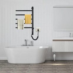 Giàn sấy khăn tắm khăn mặt màu đen Miken G63B