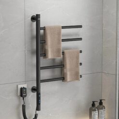 Giàn sấy khăn tắm khăn mặt màu đen Miken G63B