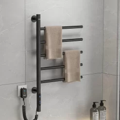 Giàn sấy khăn tắm khăn mặt màu đen Miken G63B