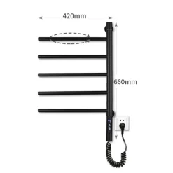 Giàn sấy khăn tắm khăn mặt màu đen Miken G63B 11 Giàn sấy khăn tắm khăn mặt màu đen Miken G63B