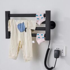 Giàn sấy khăn tắm khăn mặt màu đen Miken R155B 10 Giàn sấy khăn tắm khăn mặt màu đen Miken R155B