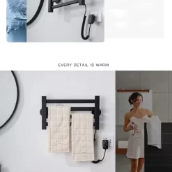 Giàn sấy khăn tắm khăn mặt màu đen Miken R155B 11 Giàn sấy khăn tắm khăn mặt màu đen Miken R155B