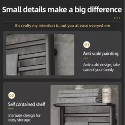 Giàn sấy khăn tắm khăn mặt màu đen Miken R395B