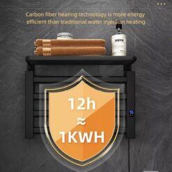 Giàn sấy khăn tắm khăn mặt màu đen Miken R395B