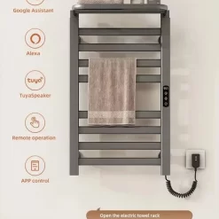 Giàn sấy khăn tắm khăn mặt màu trắng kết nối APP điện thoại thông minh Miken R395W-Wifi 10 Giàn sấy khăn tắm khăn mặt màu trắng kết nối APP điện thoại thông minh Miken R395W-Wifi