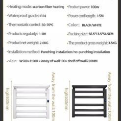 Giàn sấy khăn tắm khăn mặt màu trắng Miken R330W