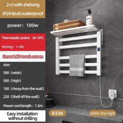 Giàn sấy khăn tắm khăn mặt màu trắng Miken R330W