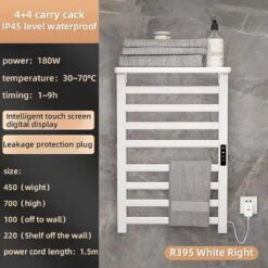 Giàn sấy khăn tắm khăn mặt màu trắng Miken R395W