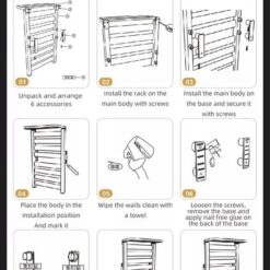 Giàn sấy khăn tắm khăn mặt màu trắng Miken R396W
