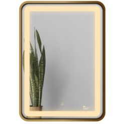 Gương led chữ nhật 50x70cm GLS ánh sáng trong khung viền nhôm