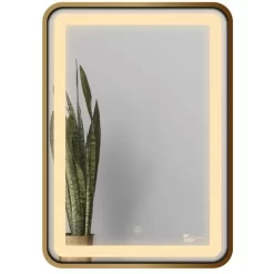 Gương led chữ nhật 50x70cm GLS ánh sáng trong khung viền nhôm