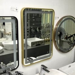 Gương led chữ nhật 50x70cm GLS ánh sáng trong khung viền nhôm