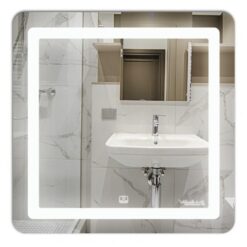 Gương led chữ nhật 60x60cm GLS Q35S25 ánh sáng trong hoa văn