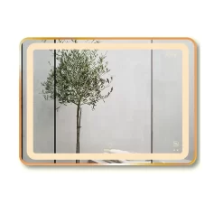 Gương led chữ nhật 80x60cm GLS ánh sáng trong khung viền nhôm