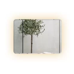 Gương led chữ nhật 80x60cm GLS M35R61 ánh sáng ngoài mài vát cạnh