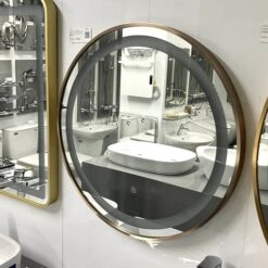 Gương led tròn D60cm GLS ánh sáng trong khung viền nhôm