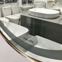 Gương led tròn D60cm GLS ánh sáng trong khung viền nhôm