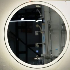 Gương led tròn D60cm GLS M20C86 ánh sáng ngoài hoa văn