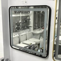 Gương led vuông 60x60cm GLS ánh sáng trong khung viền nhôm