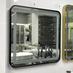 Gương led vuông 60x60cm GLS ánh sáng trong khung viền nhôm