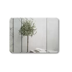 Gương soi chữ nhật 80x60cm mài lá hẹ GLS S00R61