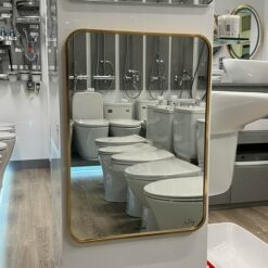 Gương soi chữ nhật khung viền nhôm 50x70cm GLS