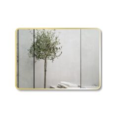 Gương soi chữ nhật khung viền nhôm 80x60cm GLS