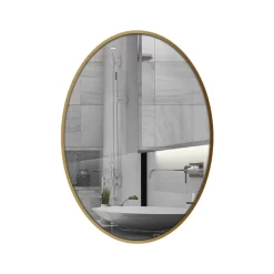 Gương soi ellipes khung viền nhôm 50x70cm GLS