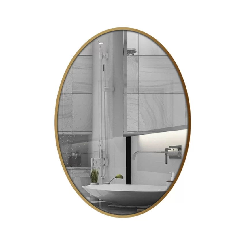 Gương soi ellipes khung viền nhôm 50x70cm GLS Gương soi ellipes khung viền nhôm 50x70cm GLS - SKU F11E30