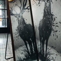 Gương soi toàn thân khung gỗ 60x160cm GLS F48R70