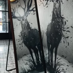 Gương soi toàn thân khung gỗ 60x160cm GLS F48R70