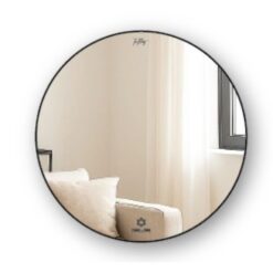 Gương viền nhôm màu Black Brushed GLS BF5BC80 tròn D60cm