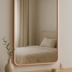 Gương viền nhôm màu champagne GLS VF14R30 chữ nhật đứng 50x70cm