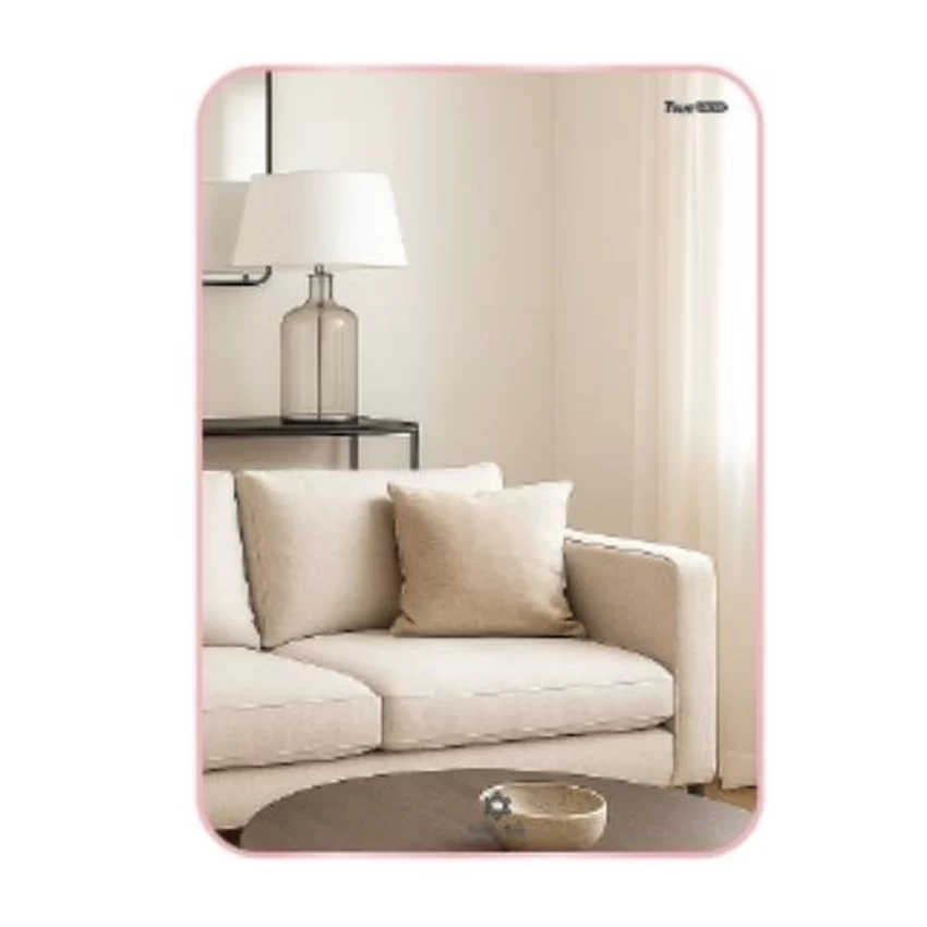 Gương viền nhôm màu champagne GLS VF14R30 trong phòng tắm - SKU VF14R30 Gương viền nhôm màu champagne GLS VF14R30 trong phòng tắm