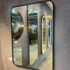 Gương viền nhôm màu đen GLS VF11R30 chữ nhật đứng 50x70cm