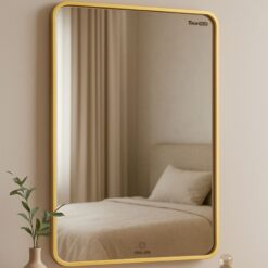 Gương viền nhôm màu gold GLS VF12R30 chữ nhật đứng 50x70cm