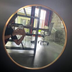 Gương viền nhôm màu rose GLS VF13C80 tròn D60cm