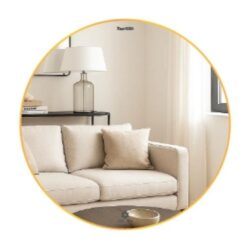 Gương viền nhôm màu rose GLS VF13C80 tròn D60cm