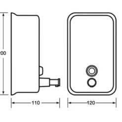 Hộp xịt xà phòng inox treo tường MKH-818