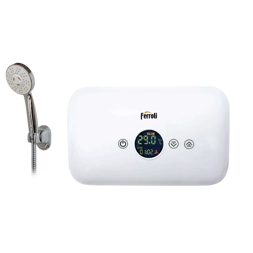 Máy nước nóng trực tiếp Ferroli Rita DE hiển thị nhiệt độ - SKU: RITA FS-4.5 DE Máy nước nóng trực tiếp Ferroli Rita DE hiển thị nhiệt độ
