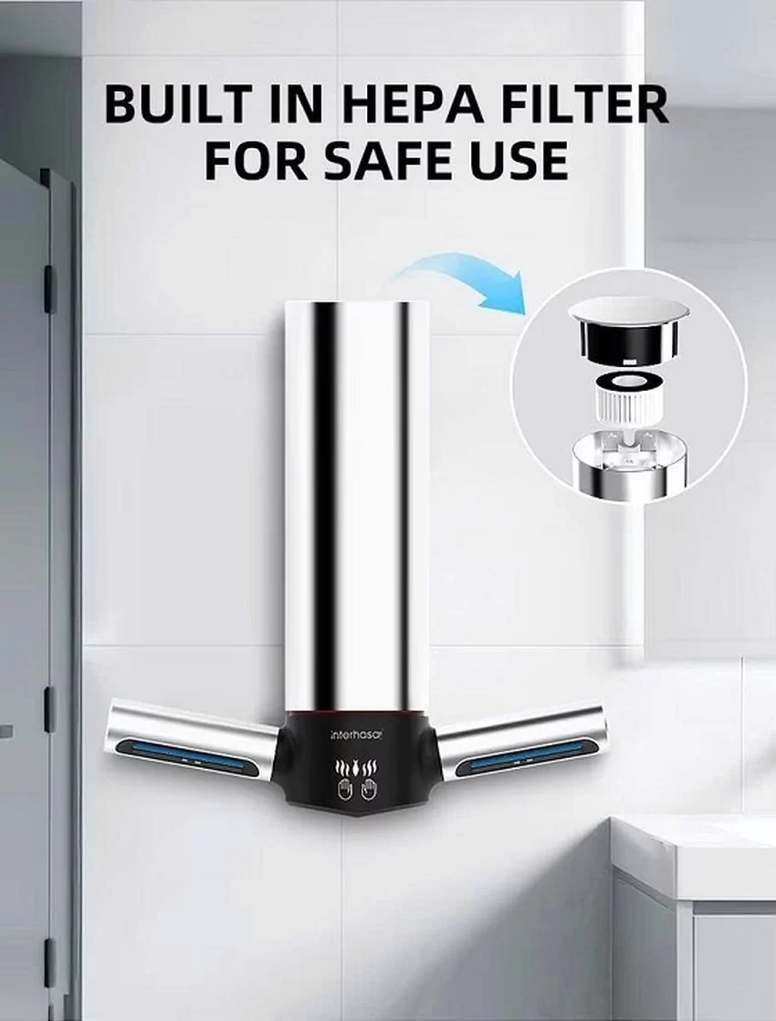 Máy sấy tay tốc độ cao vỏ Inox MK-A3898 9 Máy sấy tay tốc độ cao vỏ Inox có chổi than MK-A3898