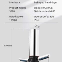 Máy sấy tay tốc độ cao vỏ Inox có chổi than MK-A3898