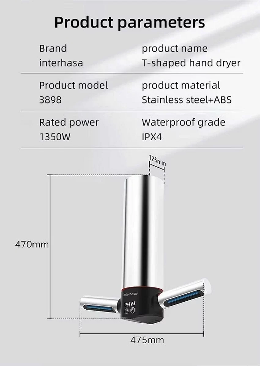 Máy sấy tay tốc độ cao vỏ Inox MK-A3898 10 Máy sấy tay tốc độ cao vỏ Inox có chổi than MK-A3898