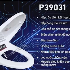 Nắp bồn cầu điện tử thông minh Nikko P39031 9 Nắp bồn cầu điện tử thông minh Nikko P39031