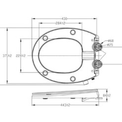 Nắp bồn cầu hình trứng rửa cơ Nikko P6005 15 Nắp bồn cầu hình trứng rửa cơ Nikko P6005