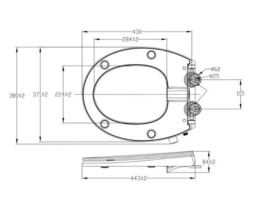 Nắp bồn cầu hình trứng rửa cơ Nikko P6005 8 Nắp bồn cầu hình trứng rửa cơ Nikko P6005