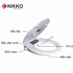 Nắp bồn cầu hình trứng rửa cơ Nikko P6005 16 Nắp bồn cầu hình trứng rửa cơ Nikko P6005