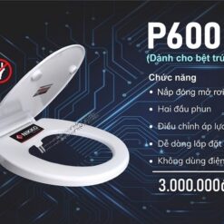 Nắp bồn cầu hình trứng rửa cơ Nikko P6005 17 Nắp bồn cầu hình trứng rửa cơ Nikko P6005