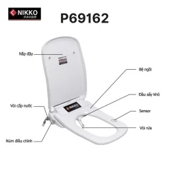 Nắp rửa điện tử thông minh cho bồn cầu Nikko P69162