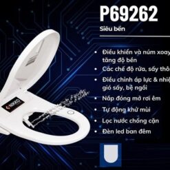 Nắp rửa điện tử thông minh cho bồn cầu Nikko P69262